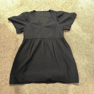 Black Short Sleeve Dress
